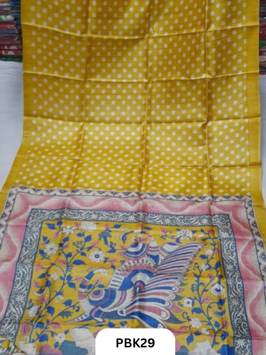Pure With Out zari Tussar Saree