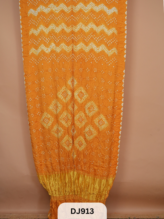 BANDHANI SHIBORI SAREE WITH LAGDI PATTA