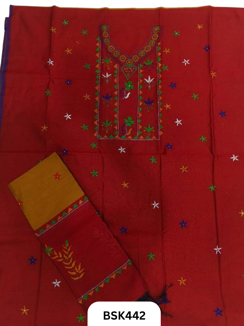Handloom Pure Kantha Stitch Salwar Suit 3pcs