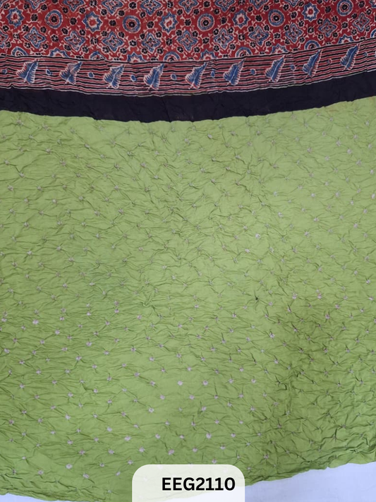 MODAL AJRAKH PRINT WITH BANDHEJ RUNNING FABRIC-1MTR
