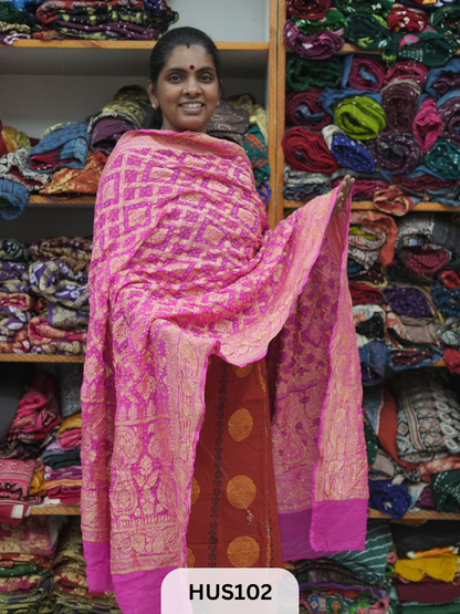 PURE KHADDI GEORGETTE DUPPATTA