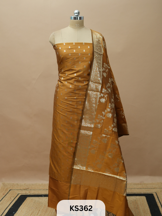 BANARASI SILK SALWAR  SUIT - 3PCS