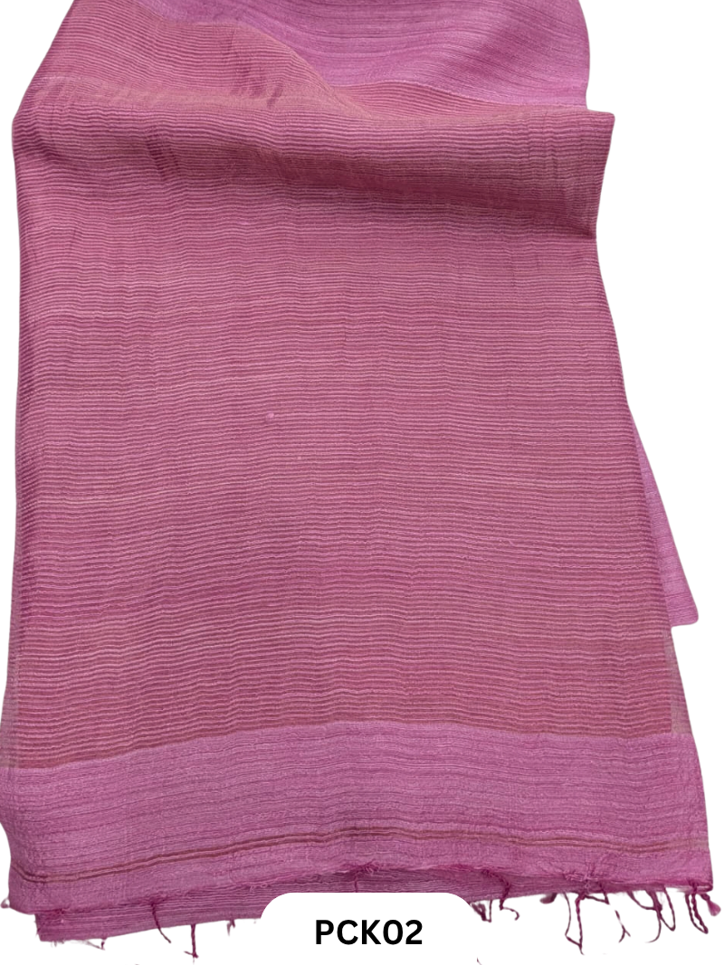 Pure Handloom Matka Plain Saree