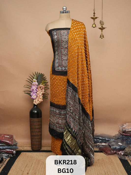 BANDHANI AJRAKH WITH LAGDI PATTA | SALWAR SUIT