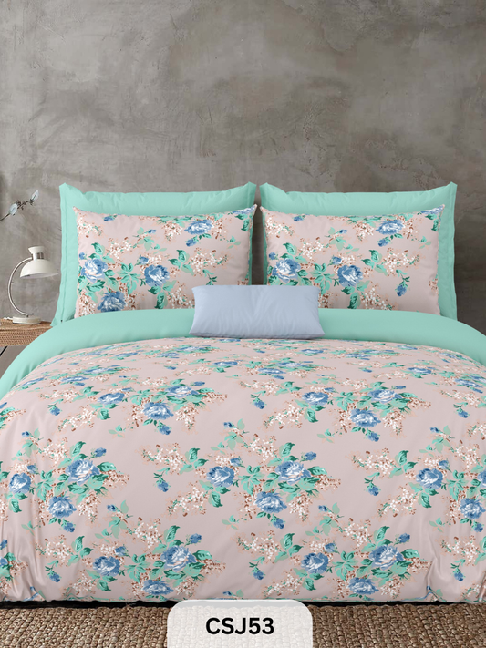 Rose Qulit Bedsheet With Pillow Covers