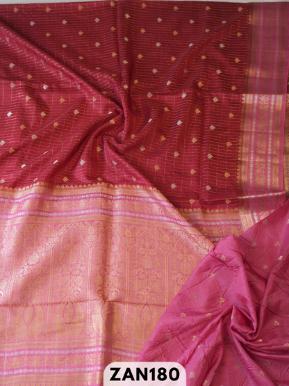 Pure Dupion kanchipuram fusion Rich pallu saree