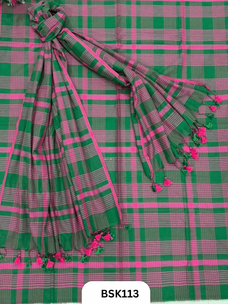 Mul Cotton Checks Top Duppata -2.5Mtr