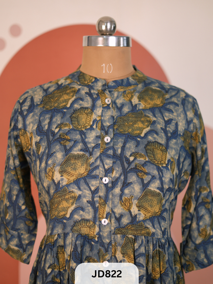 MUSLIN COTTON MAXI GOWN- VANASPATI PRINT