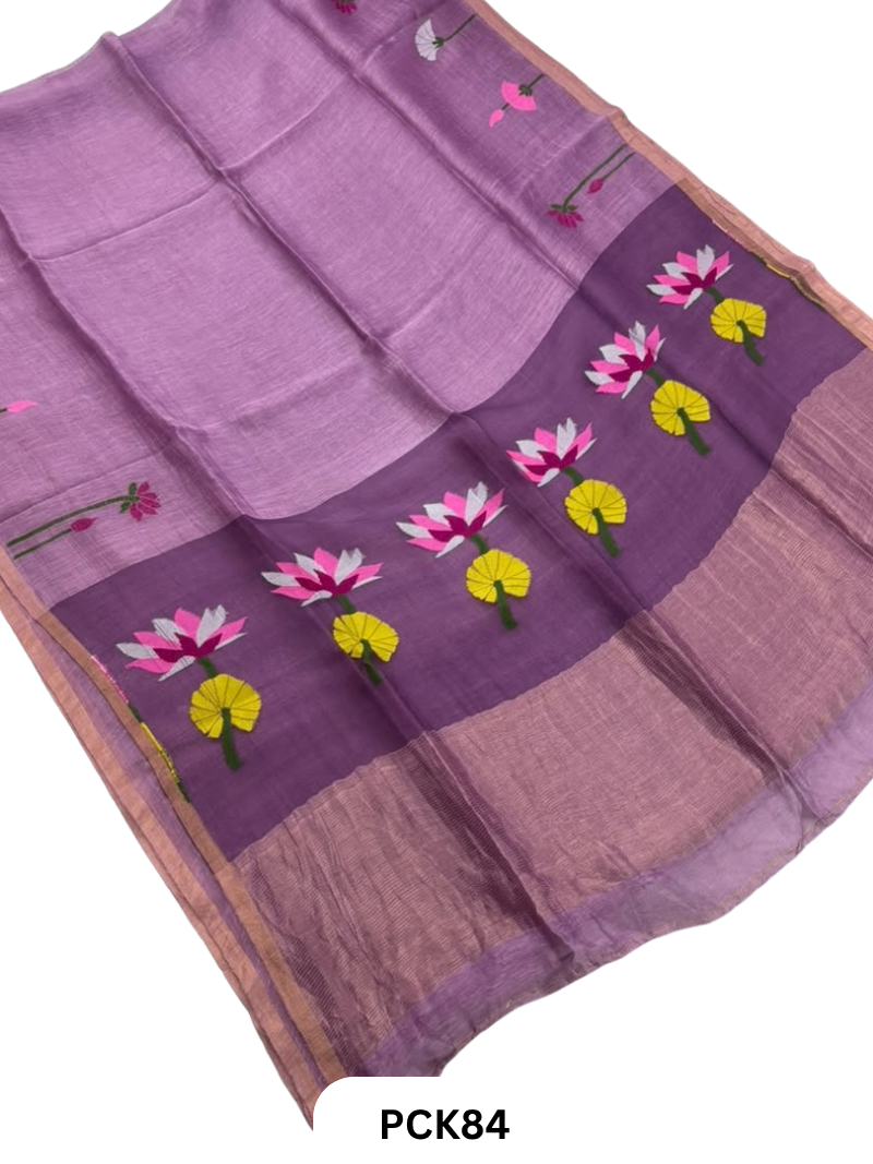 Pure Line Silk with jamdani Saree