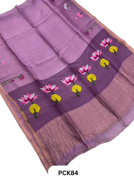 Pure Line Silk with jamdani Saree