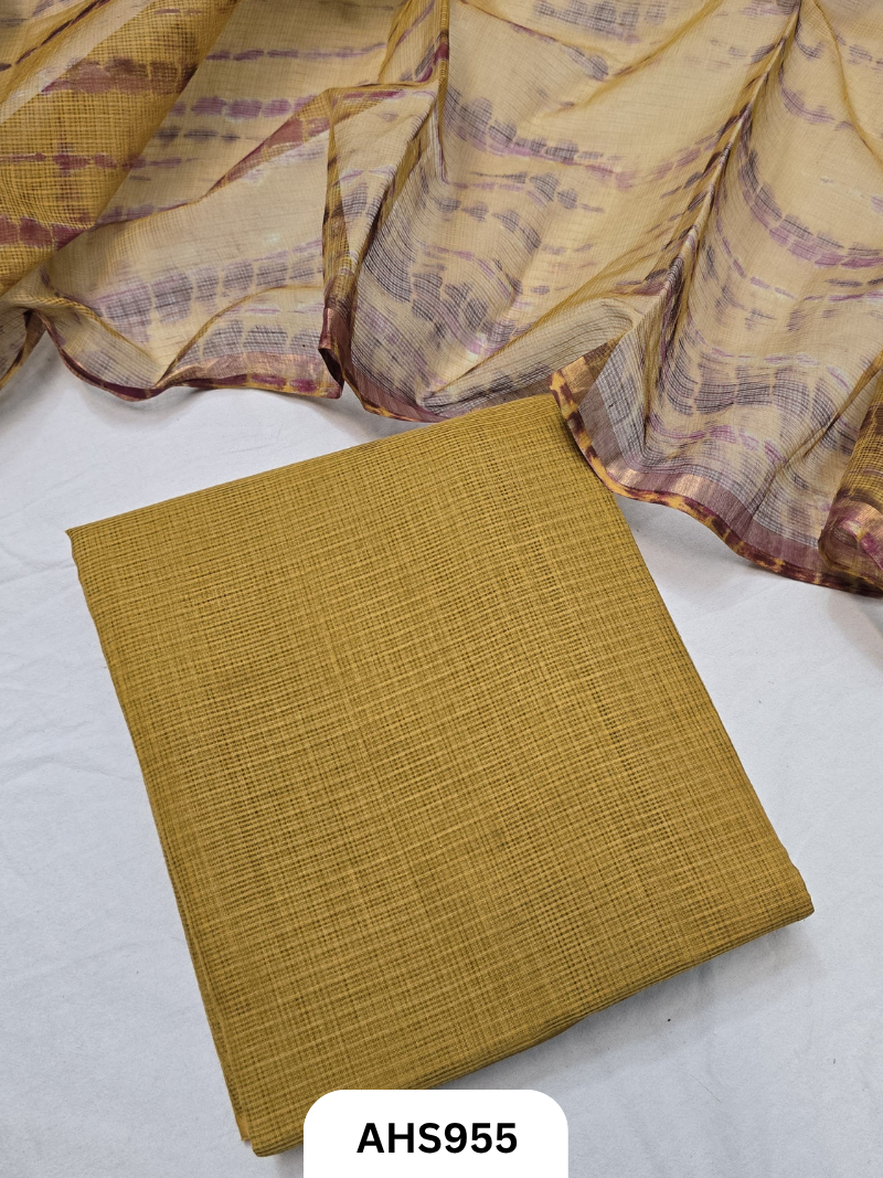 Pure Kota Cotton Shibori Print Dress Material Top & Dupatta 2.5mtr