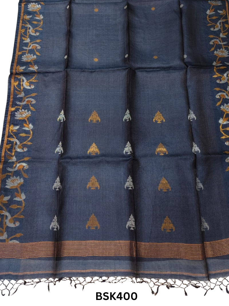 Pure Gicha By Gicha Tussar Silk with Jamdani weave