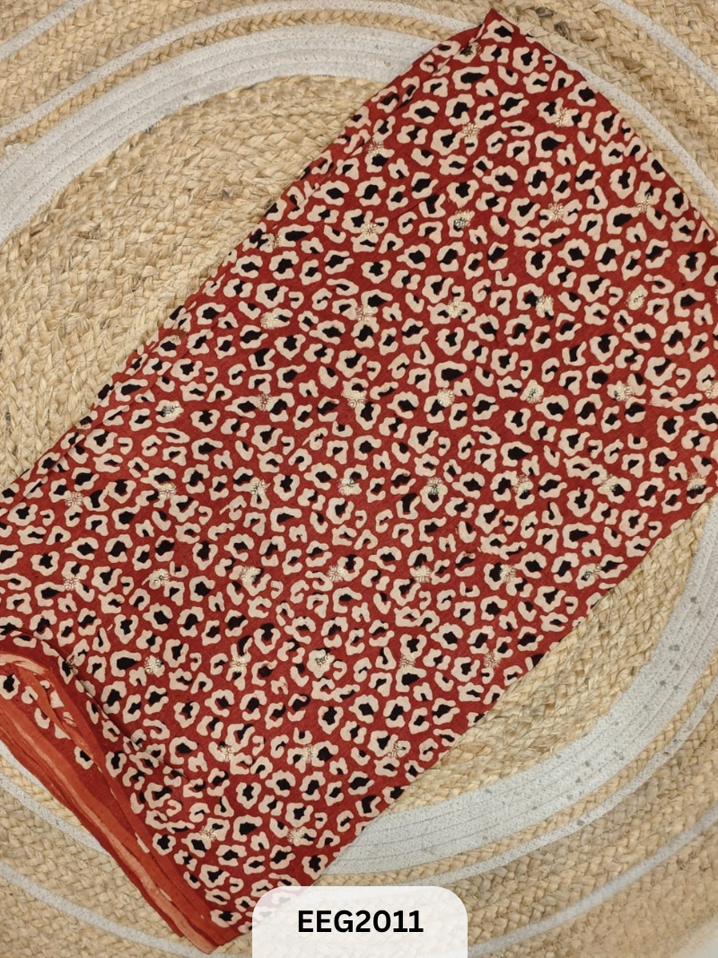 DOLA SILK AJRAKH FABRIC-1MTR