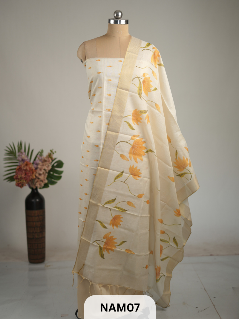 TISSUE CHANDERI PICHWAI INSPIRED SALWAR 3PCS