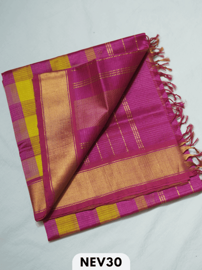 PALUM PAZHAMUM BIG CHECKS SILK COTTON SAREE
