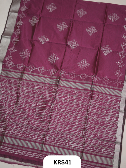 Mangalagiri Handblock Kollam Saree - DIWALI SPECIAL
