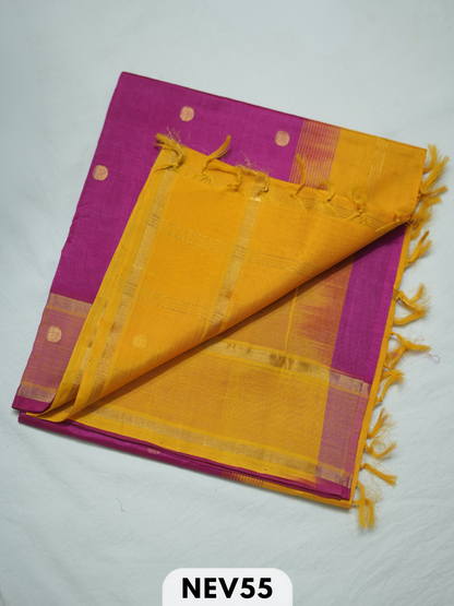 TISSUE BORDER WITH BODY BUTTA SILK COTTON SAREE