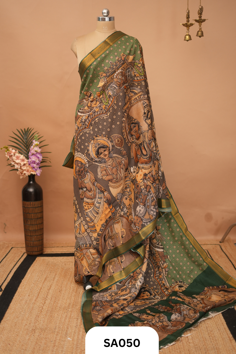 HANDLOOM MANGALGIRI SAREE | DIGITAL PRINT