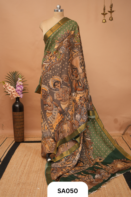 HANDLOOM MANGALGIRI SAREE | DIGITAL PRINT