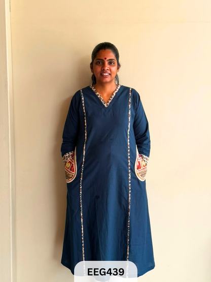 SPECIAL KUTCH PATCH WORK COTTON KURTI - ON ORDER