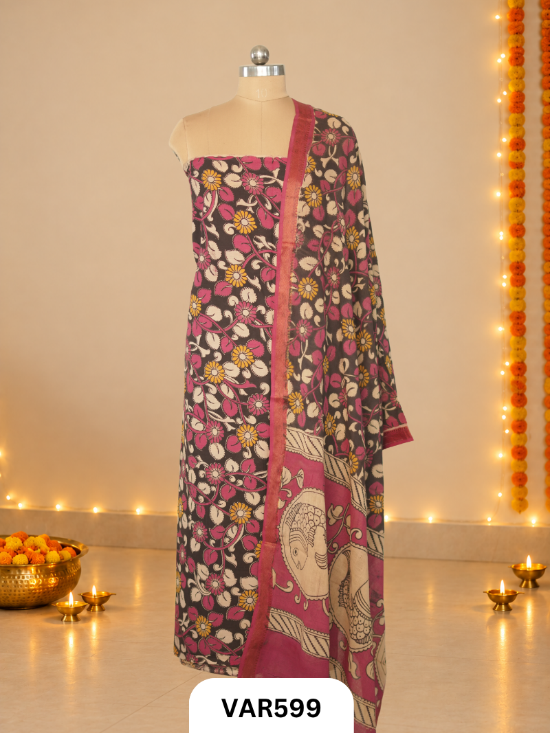 Kalamkari 2 Pcs Salwar Suit - Top2.5 Mtr and Duppatta