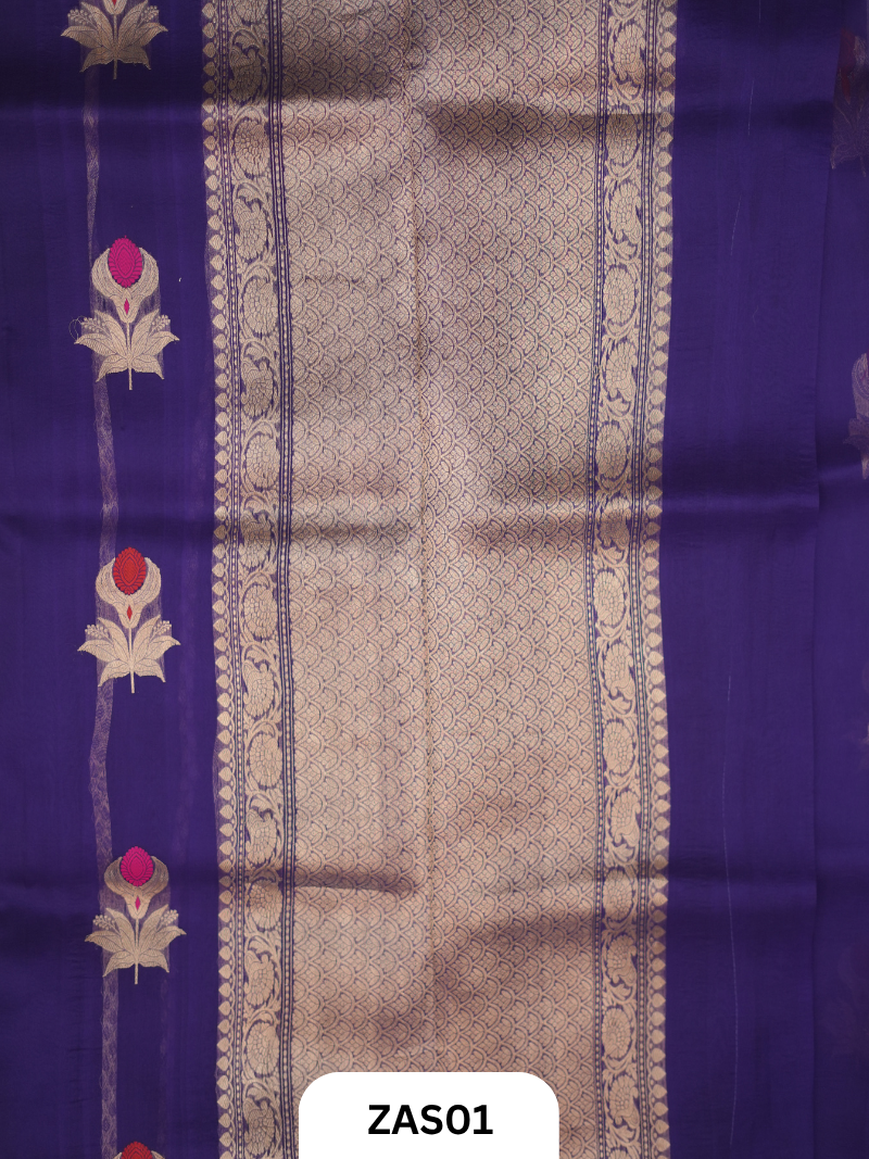 Pure Kora Organza Handloom Saree
