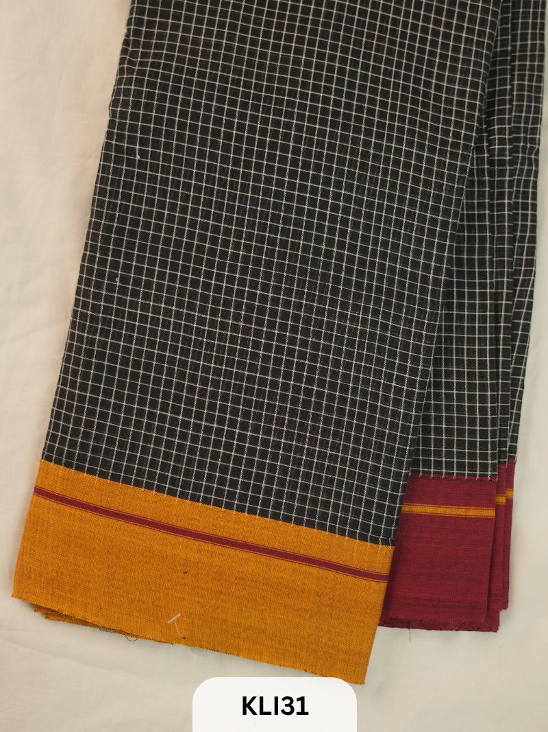 PURE HANDLOOM PETTADA ANCHU SAREE