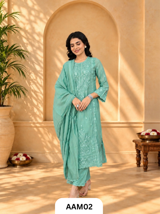 Premium Mul Chanderi Salwar Suit