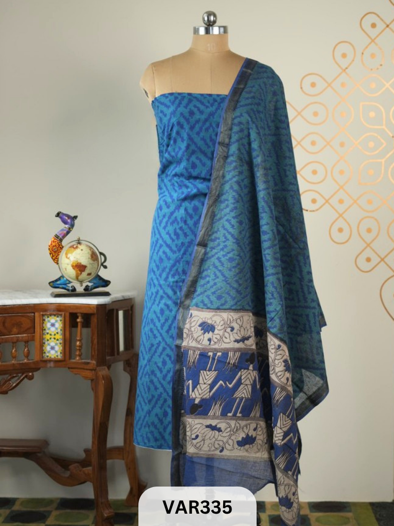 KALAMKARI COTTON-2 PCS-TOP & DUPPATA