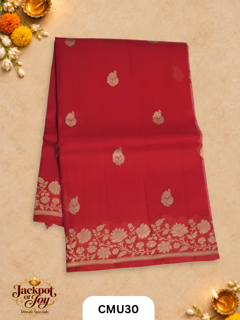 Banarasi Kora Organza Pure Handloom Saree