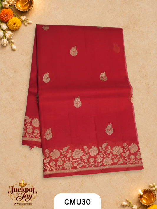 Banarasi Kora Organza Pure Handloom Saree