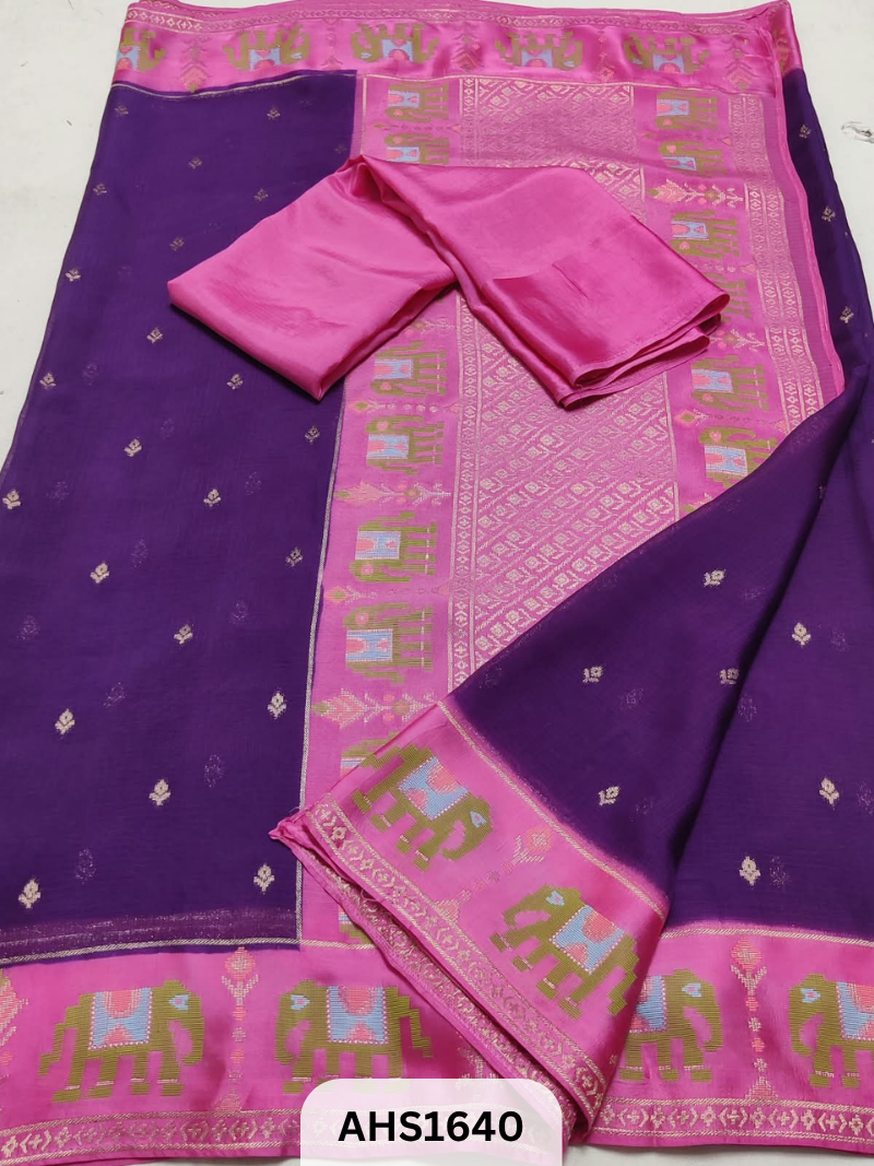 Pure Kota Manipuri Silk Weaving Saree With Blouse