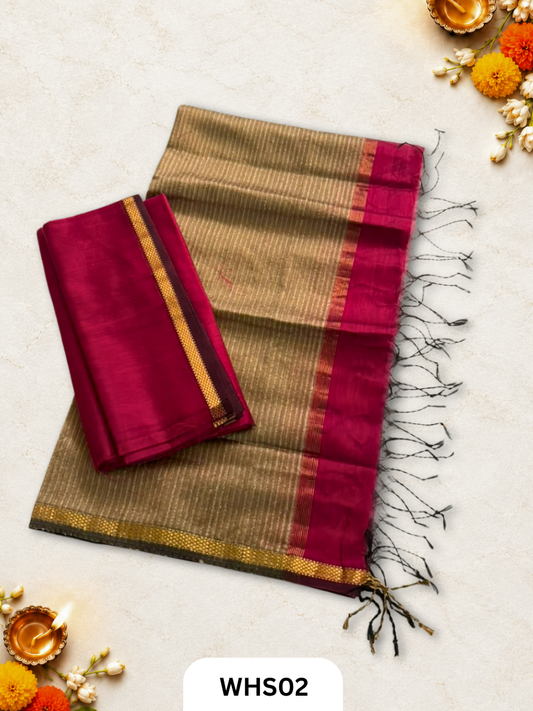 Maheshwari Kosa Pallu Salwar Suit - 2PCS