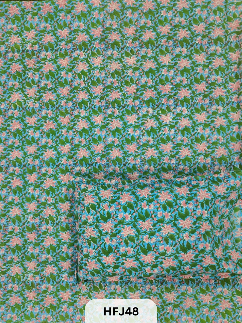 Premium Jaipuri Hand Block Printed Cotton Bedsheet