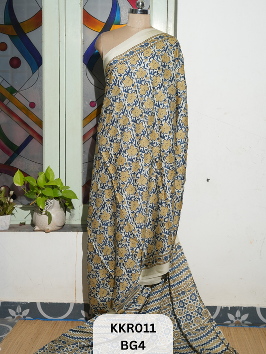 AJRAKH MODAL SAREE | BLOCK PRINT