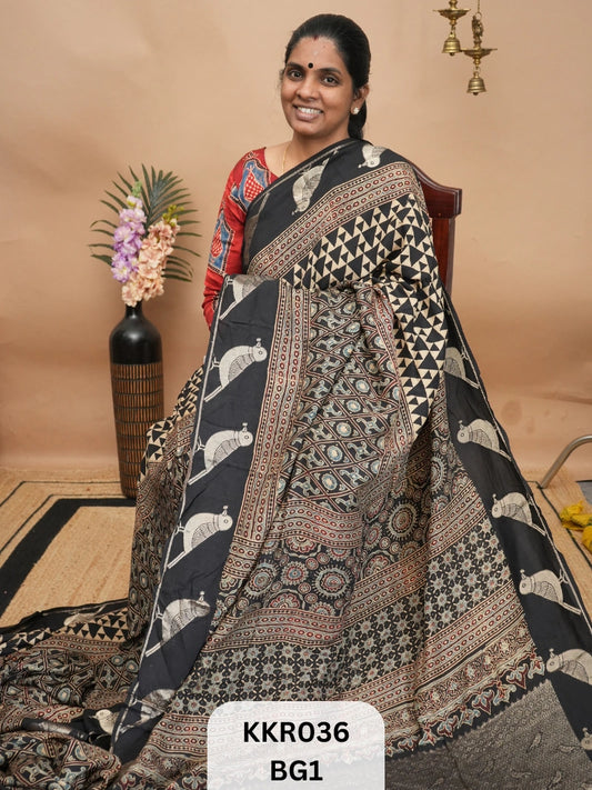 DOLA SILK - AJRAKH HANDBLOCK PRINT