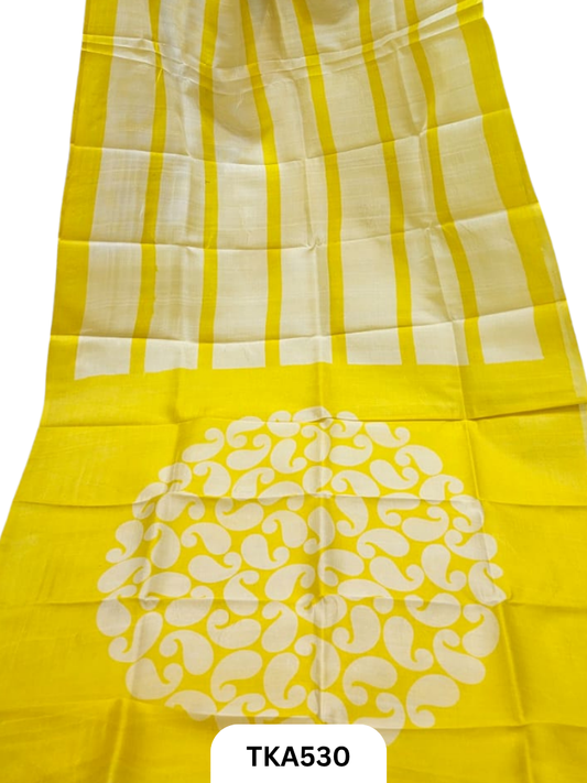 Murshidabad Silk Block Printing Saree