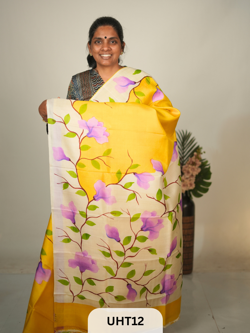 PURE MURSHIDABAD HANDPAINTED SAREE