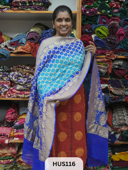 PURE KHADDI GEORGETTE DUPPATTA