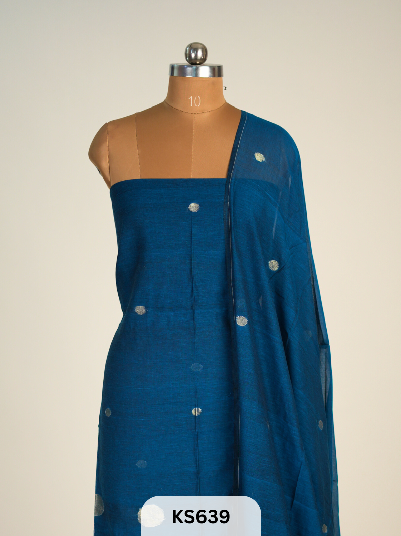 JAMDHANI LINEN TOP WITH DUPATTA