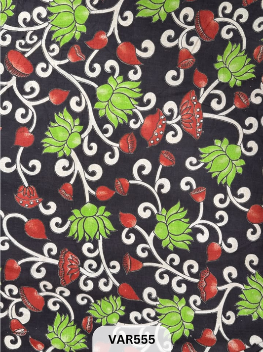 Kalamkari Hand printed - Fabric -3mtrs