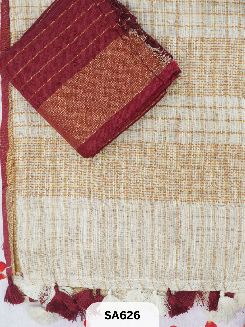 Lenin Saree - Red
