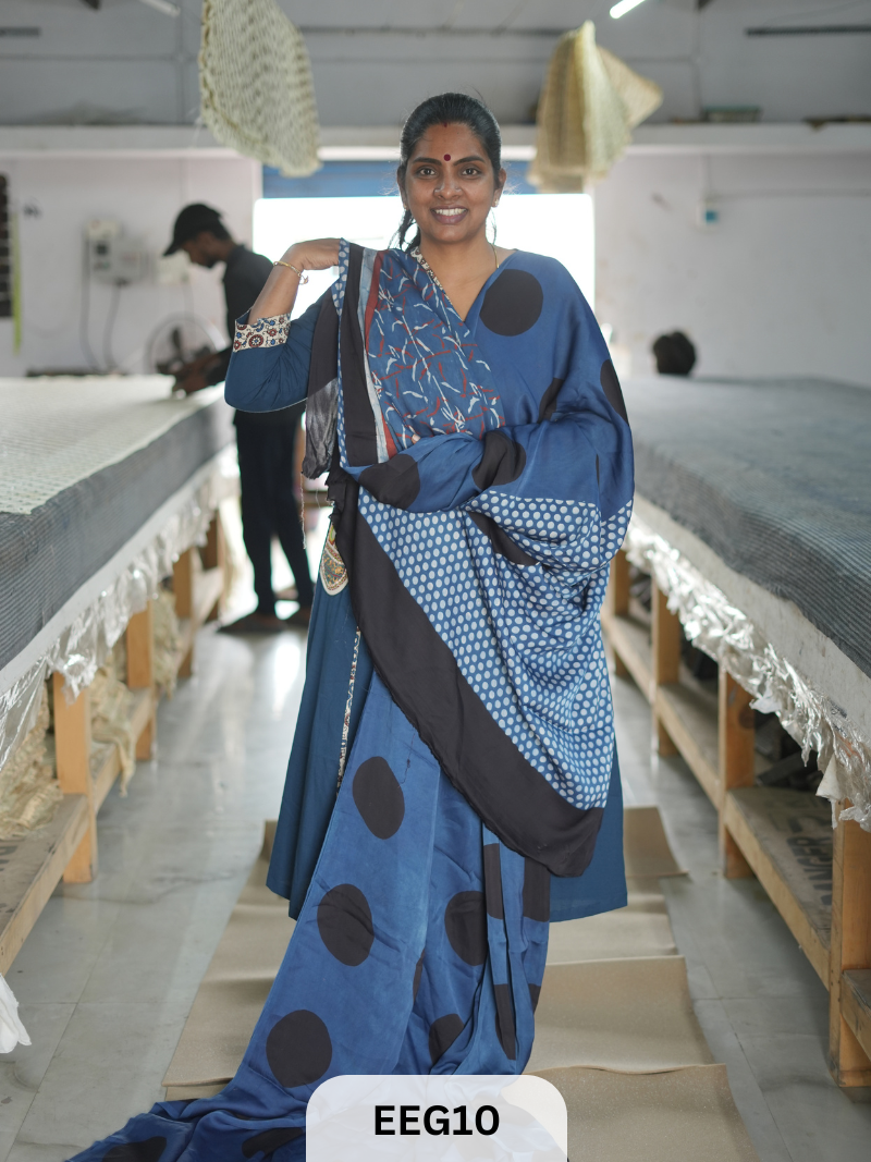 AJRAKH MODAL SAREE