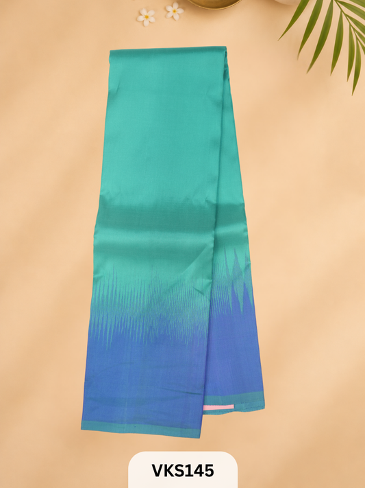 PURE KANCHIPURAM SOFT SILK TOPMATERIAL 2.4MTRS + 30CM