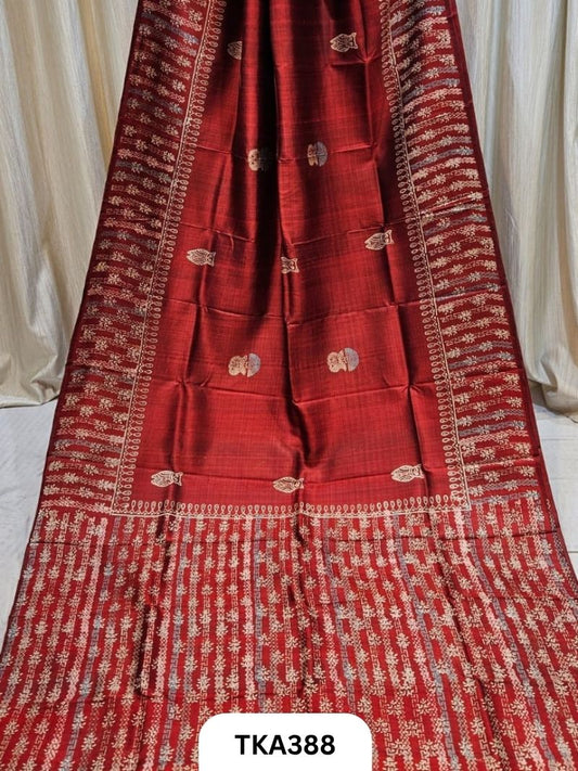 Murshidabad Silk Hand Painted Saree