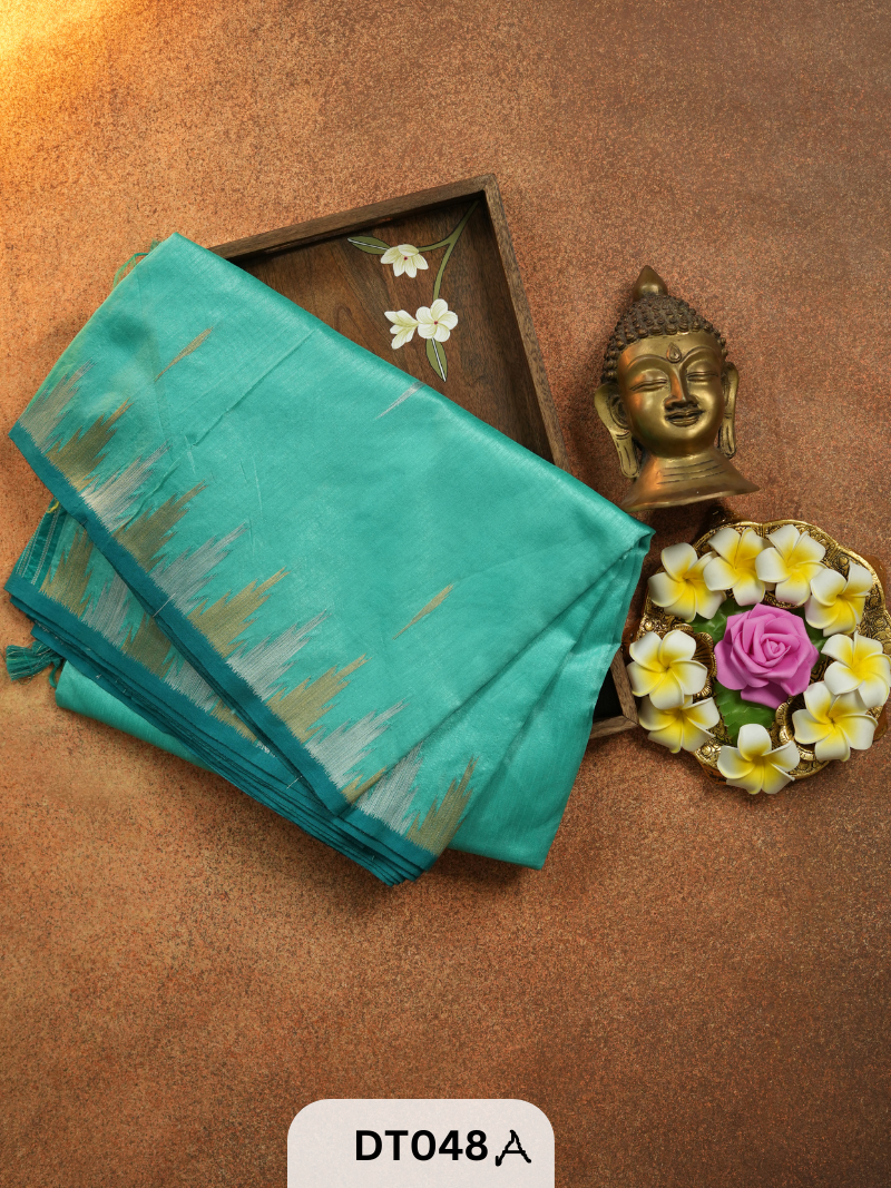 Duppion tussar temple border