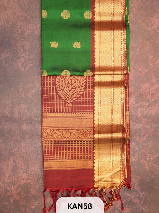 KANCHIPURAM HANDLOOM PURE SOFT SILK