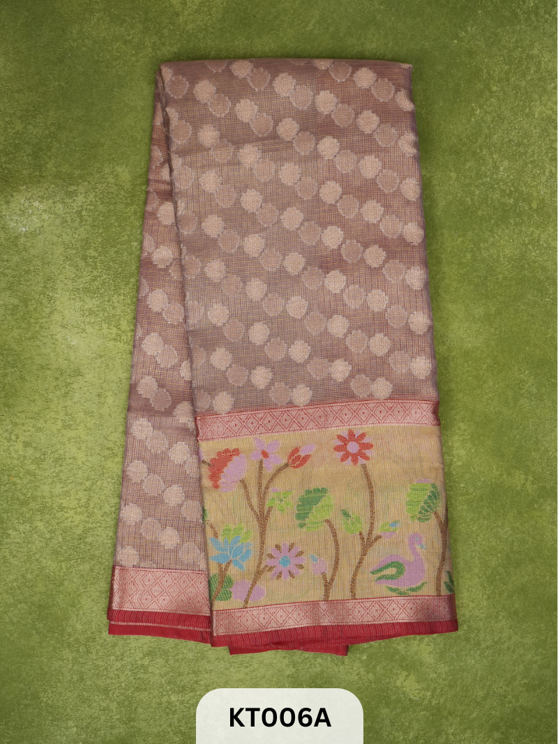Kota Silk Saree with Paithani Motifs