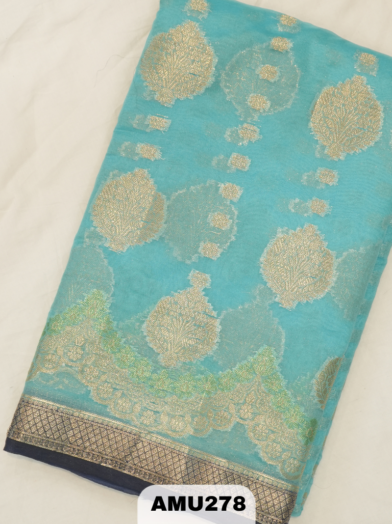 BANARAS RUSSIAN SILK SAREE WITH PRINTED
