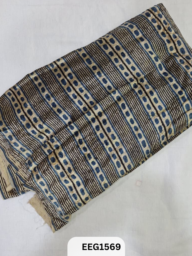 VELVET AJRAKH PRINT FABRIC-1MTR